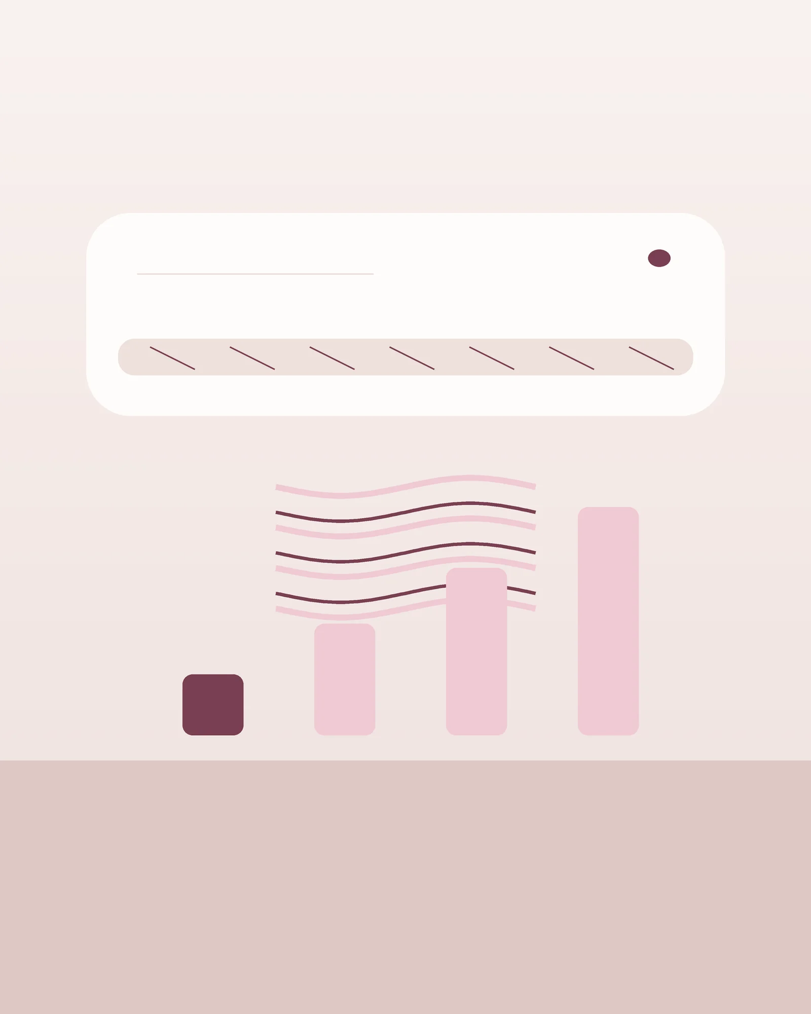 Drawn split AC unit, sample illustration
